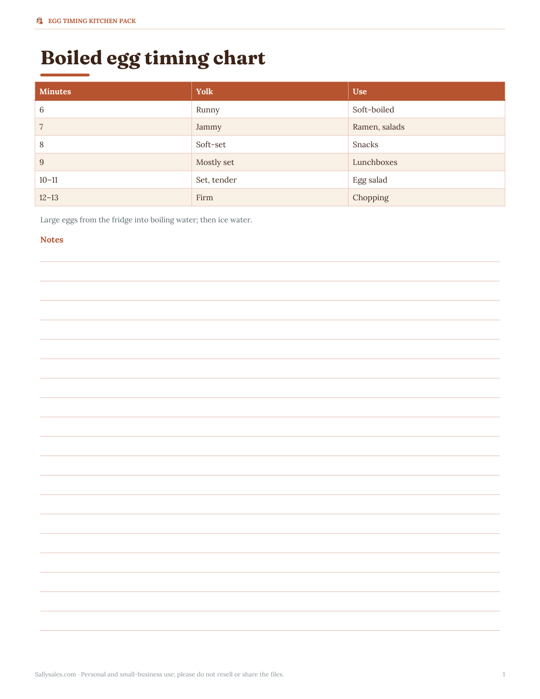 Preview of the first page of Timing chart (PDF)